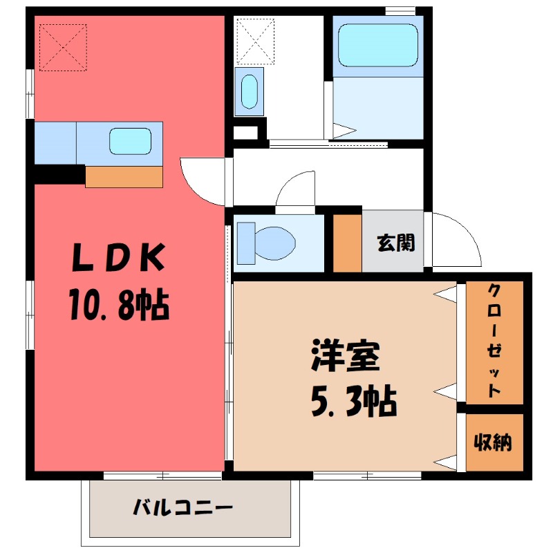 グランメール桜町 Dの間取り