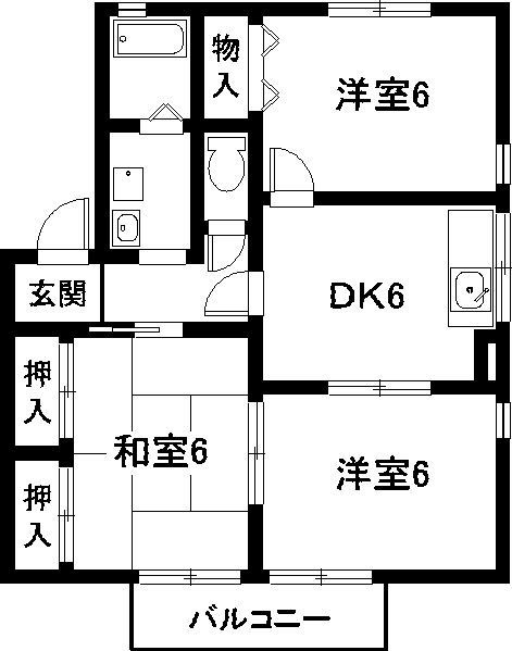 新城市平井のアパートの間取り