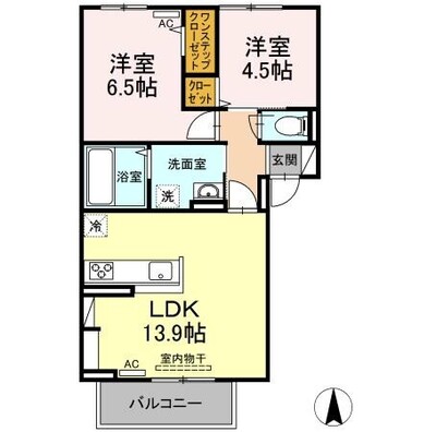 プレジデント持田　A棟の間取り