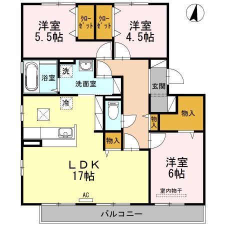 ファミーユ南手城の間取り