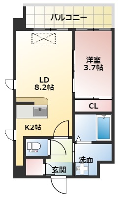 スプランディッド新大阪DUEの間取り