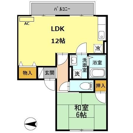 ソレアード上谷　A棟の間取り