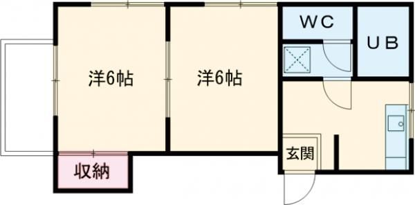 青梅市新町のアパートの間取り