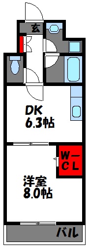 福岡市東区松田のマンションの間取り