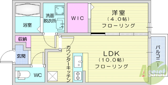 シャルマンコート杜　A棟の間取り