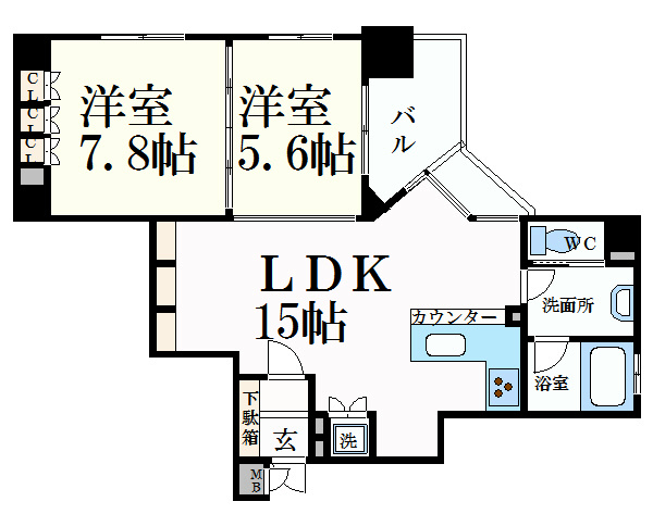 【リーガル京都烏丸通りの間取り】