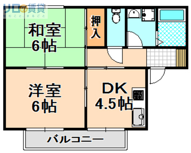 伊丹市西野のアパートの間取り