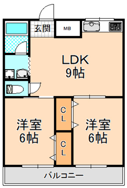 第2田中マンションの間取り