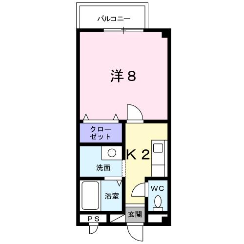 尾道市美ノ郷町三成のアパートの間取り