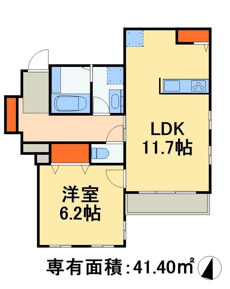 流山市後平井のアパートの間取り