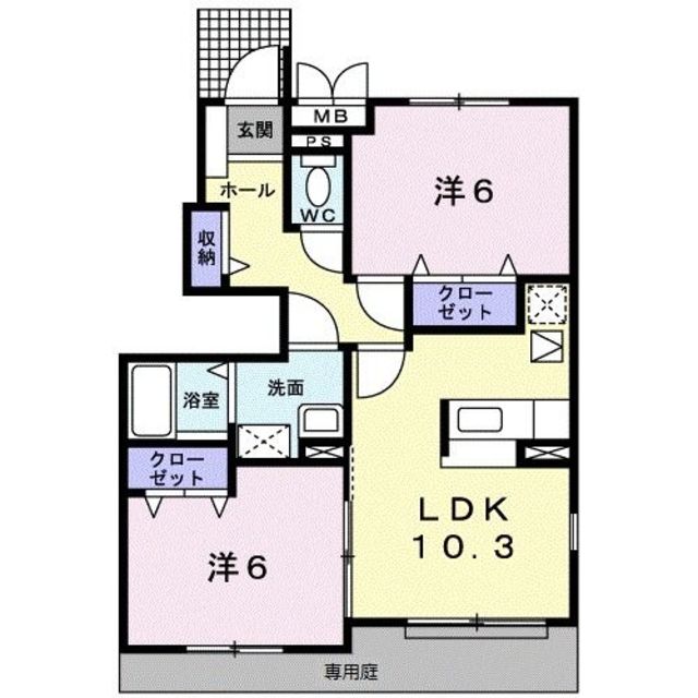 和歌山市永山のアパートの間取り