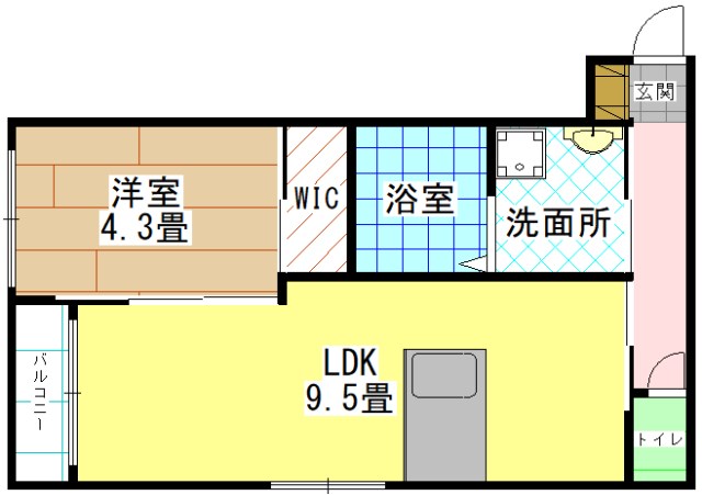 北九州市戸畑区三六町のアパートの間取り