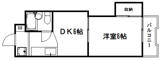 京都市上京区横大宮町のマンションの間取り