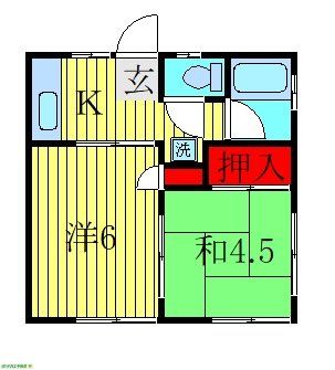 ハイツ都賀の間取り