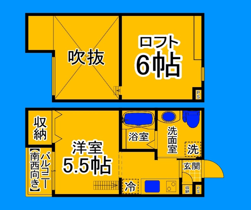 堺市堺区南島町のアパートの間取り