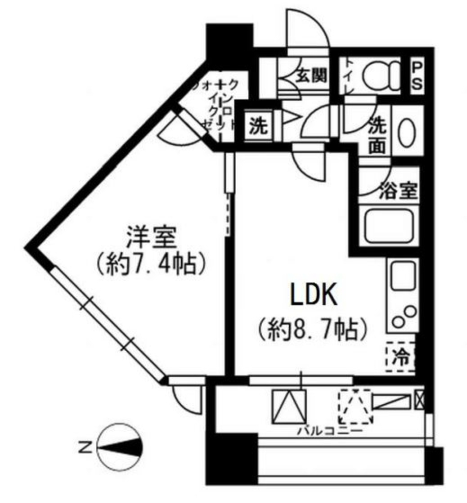 レジディア市ヶ谷の間取り