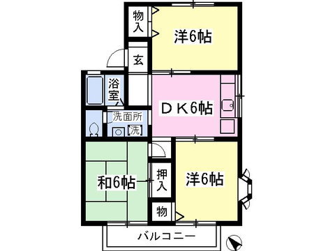 エトワール泉Ｂの間取り