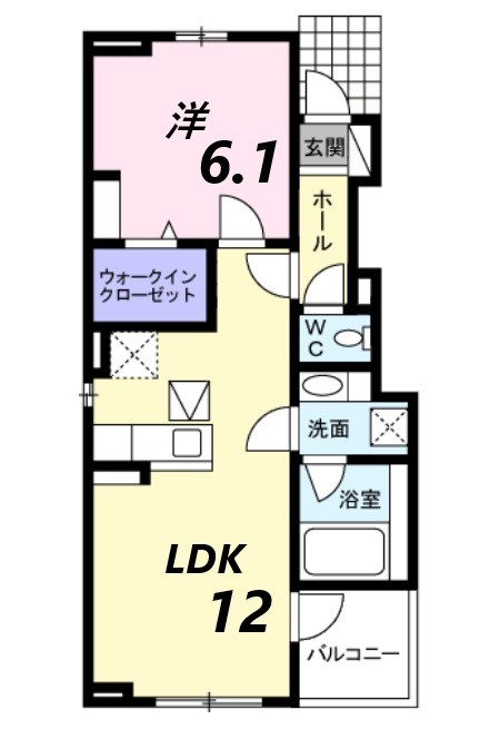 姫路市香寺町溝口のアパートの間取り