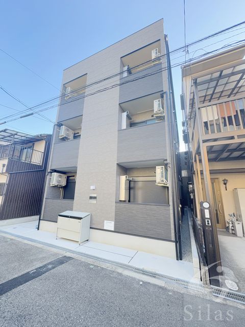 【大阪市住之江区西加賀屋のアパートの建物外観】