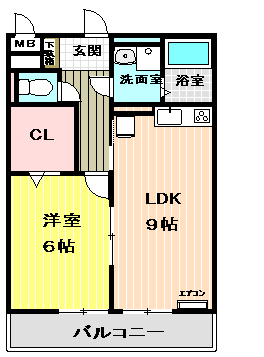 姫路市白浜町のアパートの間取り