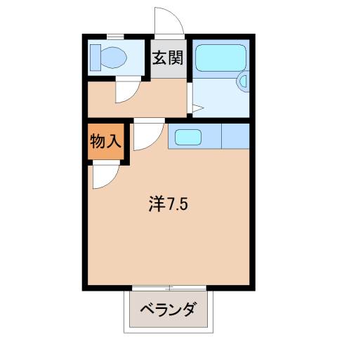 コーポ川上の間取り