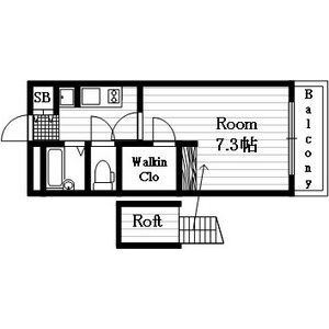 大阪市西成区北津守のマンションの間取り