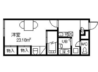 旭川市豊岡二条のアパートの間取り