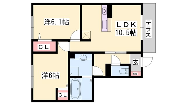 エスポアール　フジタの間取り