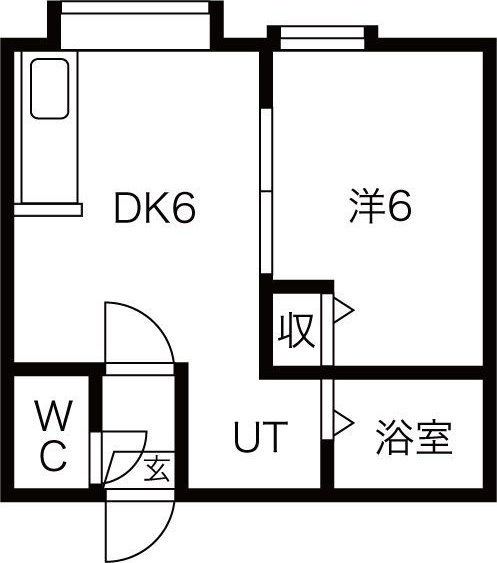 札幌市西区琴似四条のアパートの間取り