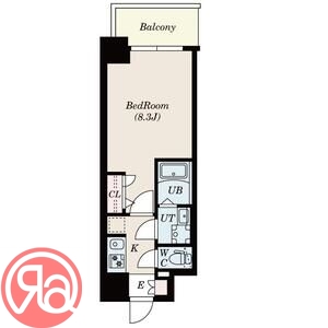 S-RESIDENCE難波大国町dominaの間取り