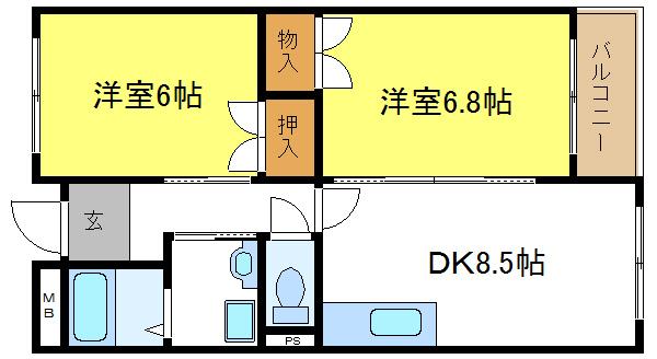 ラフォーレ長吉の間取り