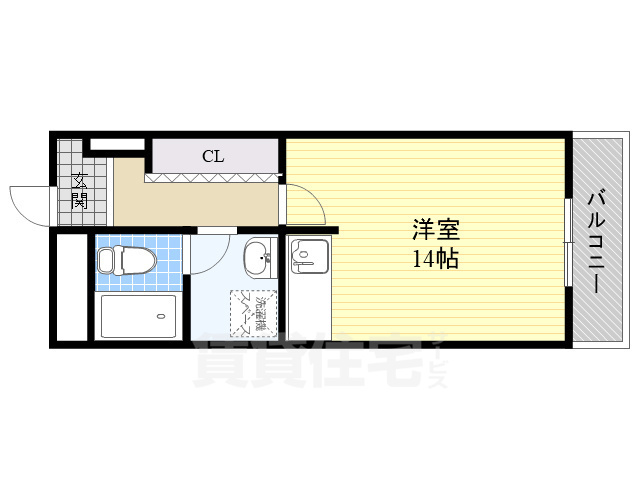 摂津市別府のマンションの間取り