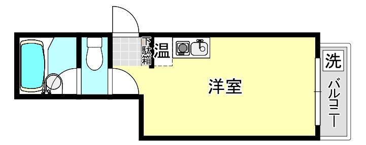 福岡市中央区港のマンションの間取り