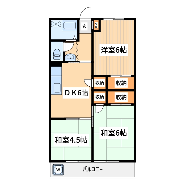 八王子市館町のマンションの間取り