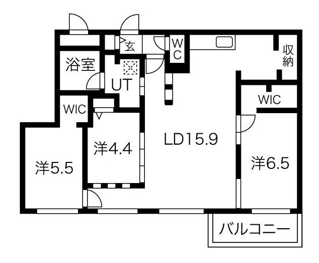 CRESCENDO月寒西の間取り