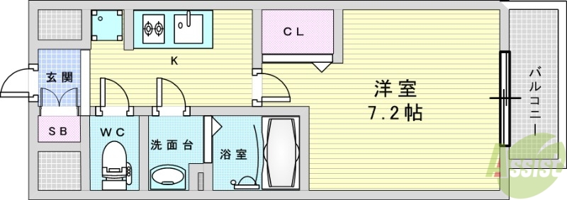 クリスタルグランツOSAKA WEST GATEの間取り