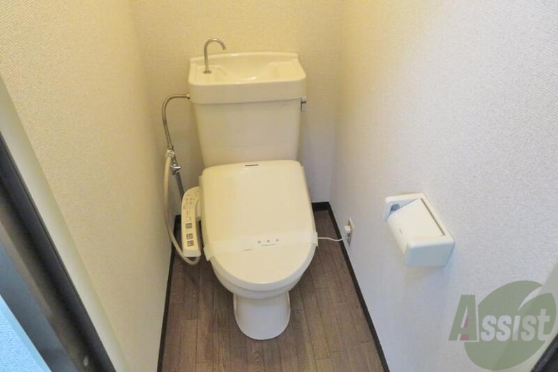 トイレ　トイレはきれいですよ。この通りしっかり消毒済みです