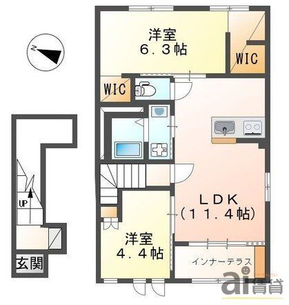 カルム荒幡の間取り