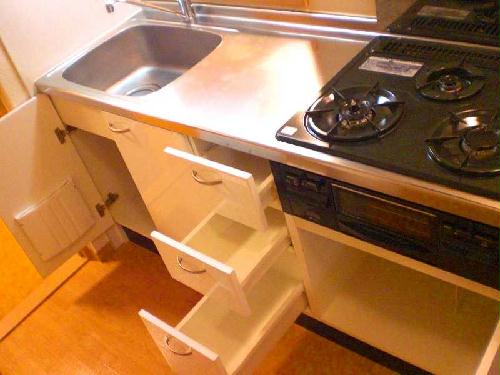 キッチン　収納もファミリーサイズのビック容量！