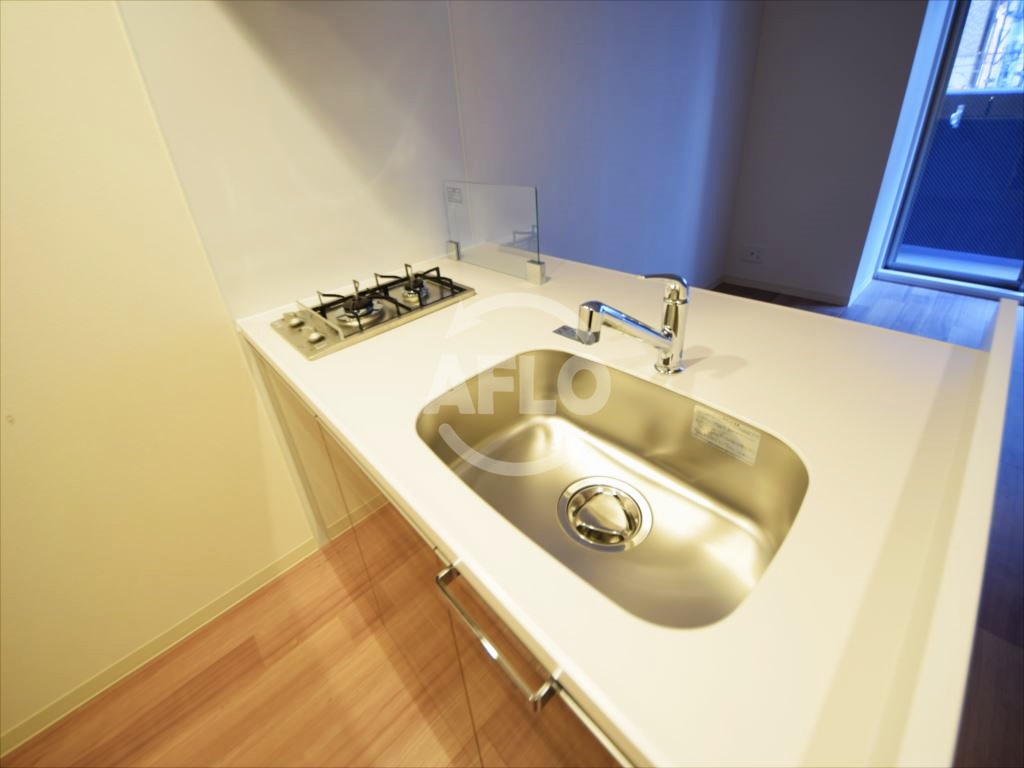 キッチン　プレサンス松屋町グレース　2口ガスシステムキッチン