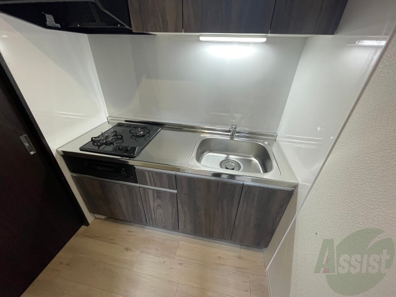 キッチン　２口システムキッチンなので、すぐお料理に使えます！