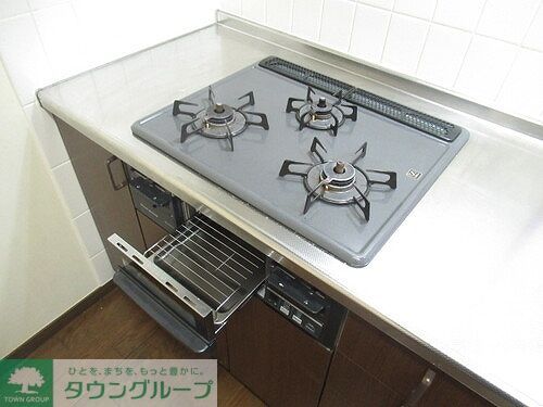 キッチン　グリル付きコンロ　※クリーニング前