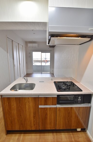 キッチン　★2口ガスシステムキッチン(グリル付き)★