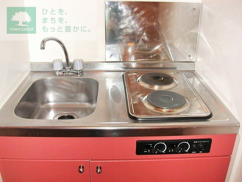 キッチン　電気コンロ2口付き