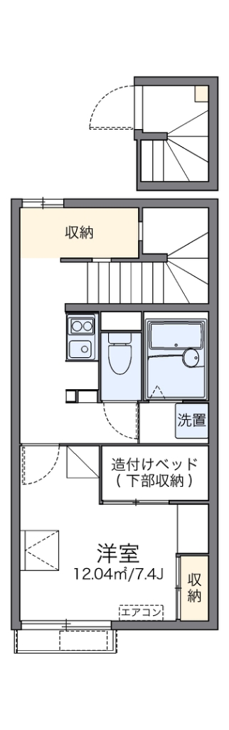 ＪＲ中央線 八王子駅 バス乗車時間：20分 最寄りバス停で下車 徒歩5分 2階建 築17年の間取り写真