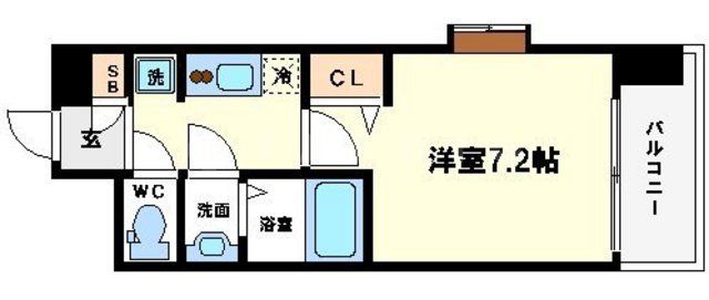 クラウンハイム北心斎橋フラワーコートの間取り写真
