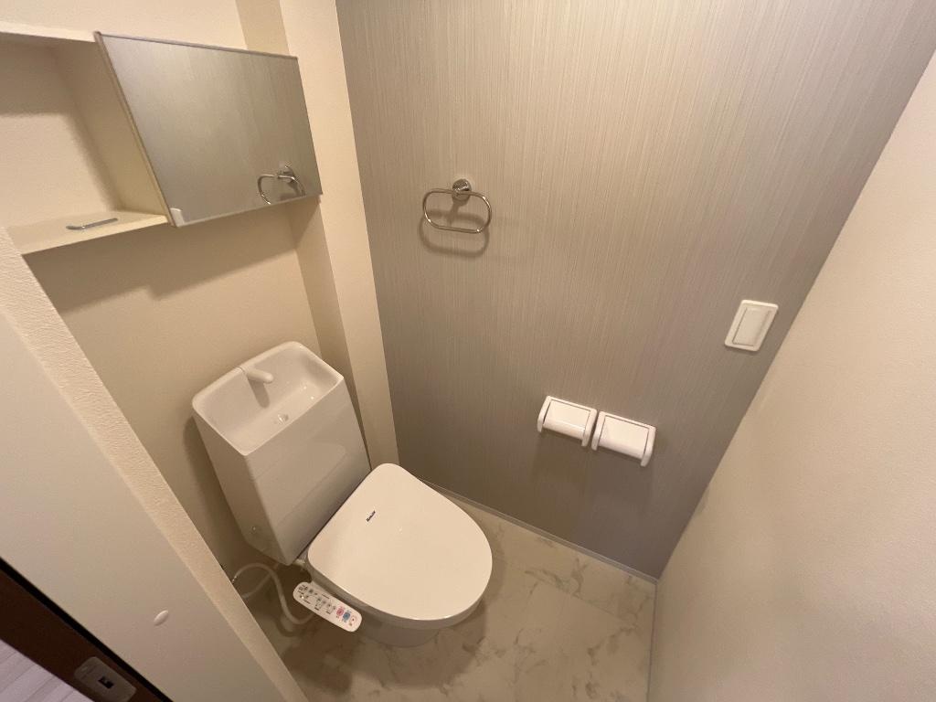 雄琴3丁目アパート新築工事のトイレ写真