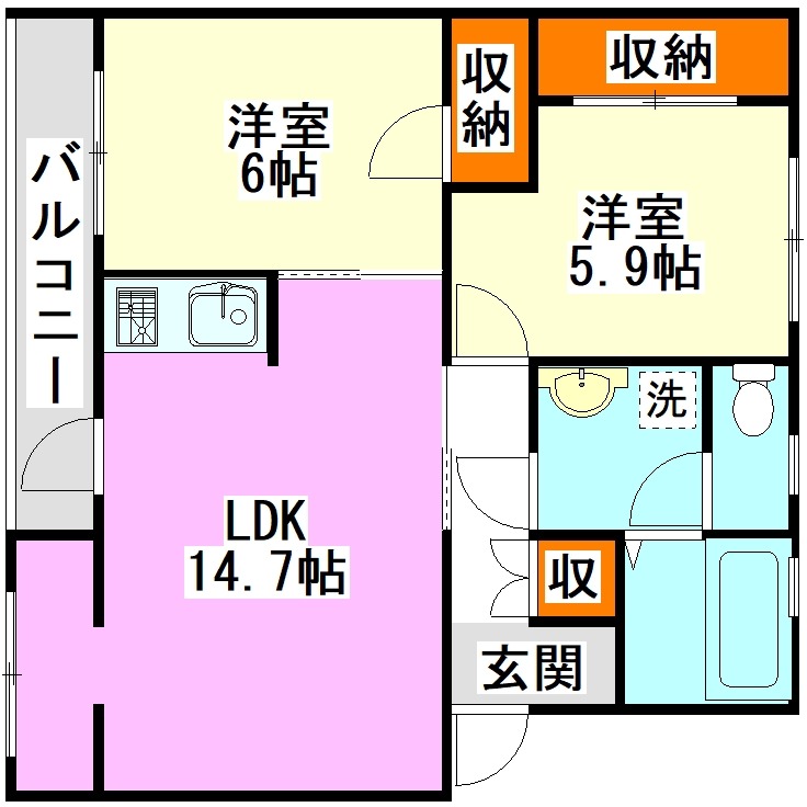 平成筑豊鉄道 糸田駅 徒歩13分 3階建 築46年の間取り写真