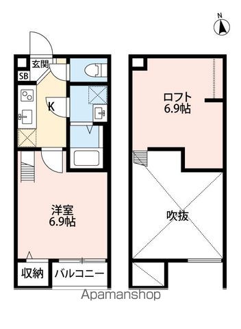 阪神本線 武庫川駅 徒歩8分 2階建 築10年の間取り写真