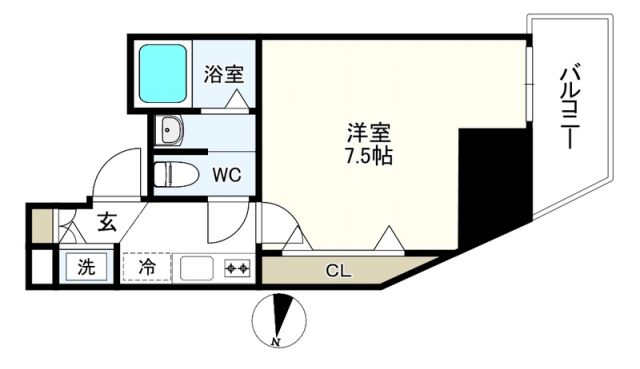 エスライズ堺筋本町の間取り写真